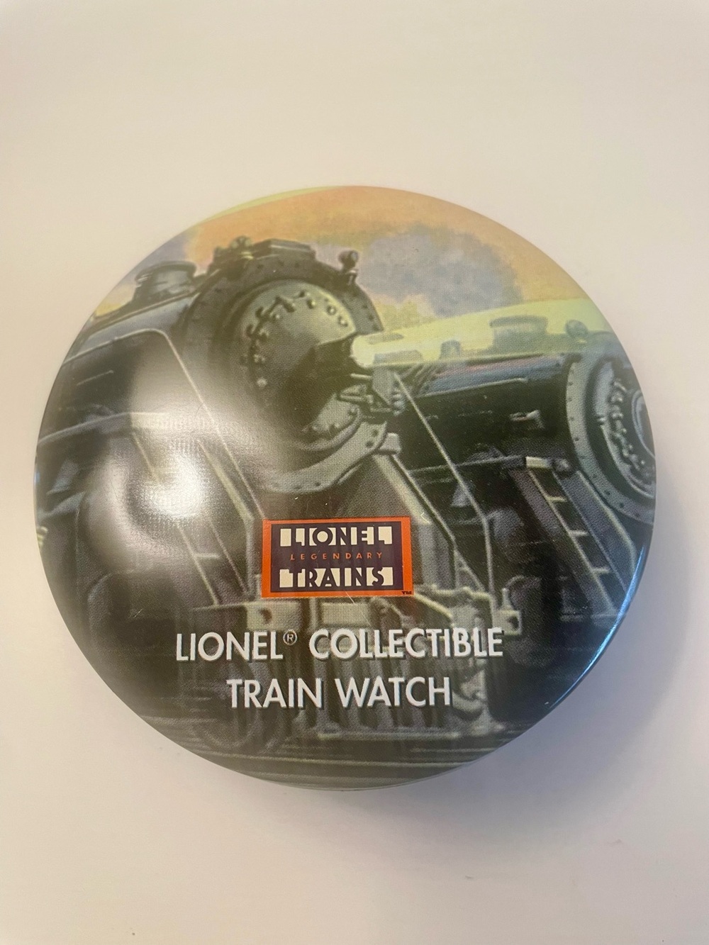 Lionel Train Watch with Brown Band in Original Tin Box  New Vintage